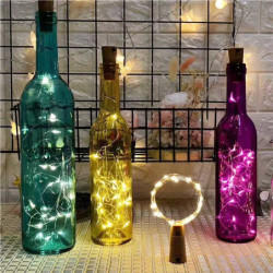 10 pièces bouteille de vin fée lumières avec liège LED chaîne lumières batterie fée lumières guirlande pour fête de...