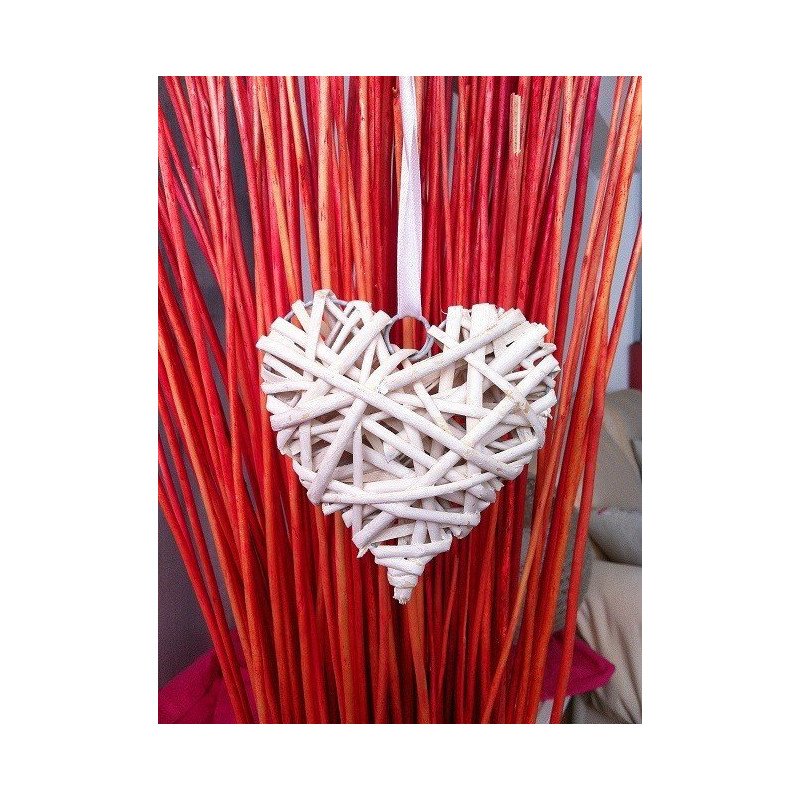 Coeur en osier décoratif - à l'unité Coeur en osier décoratif - à l'unité