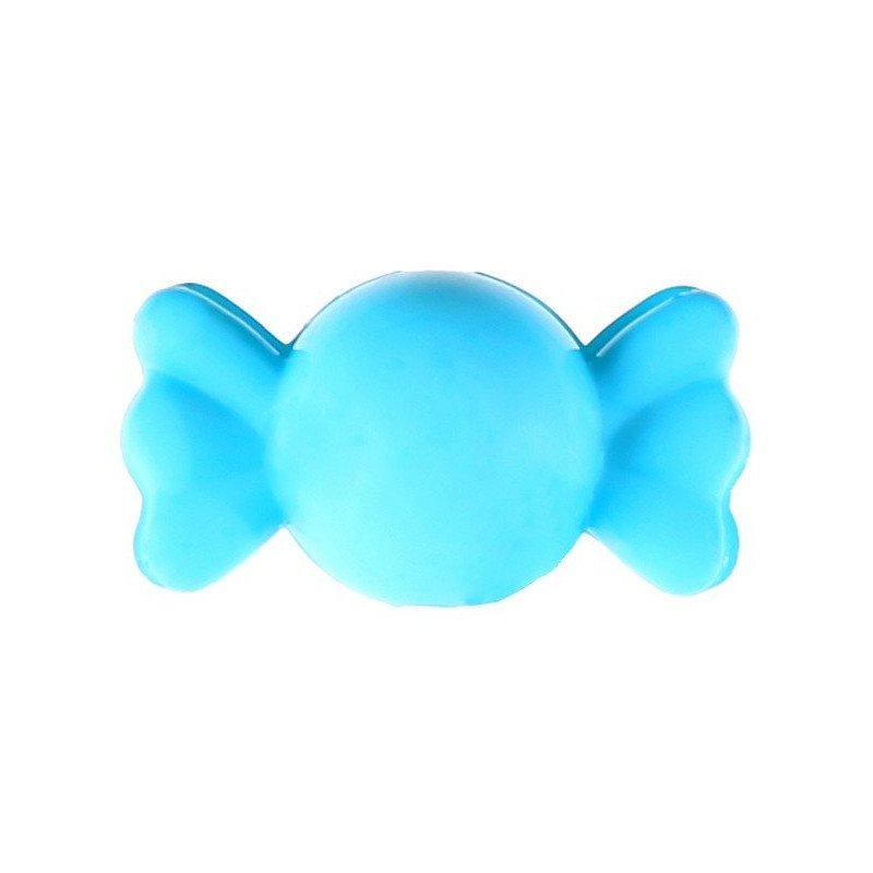 Perles en forme de bonbons turquoise (x12)