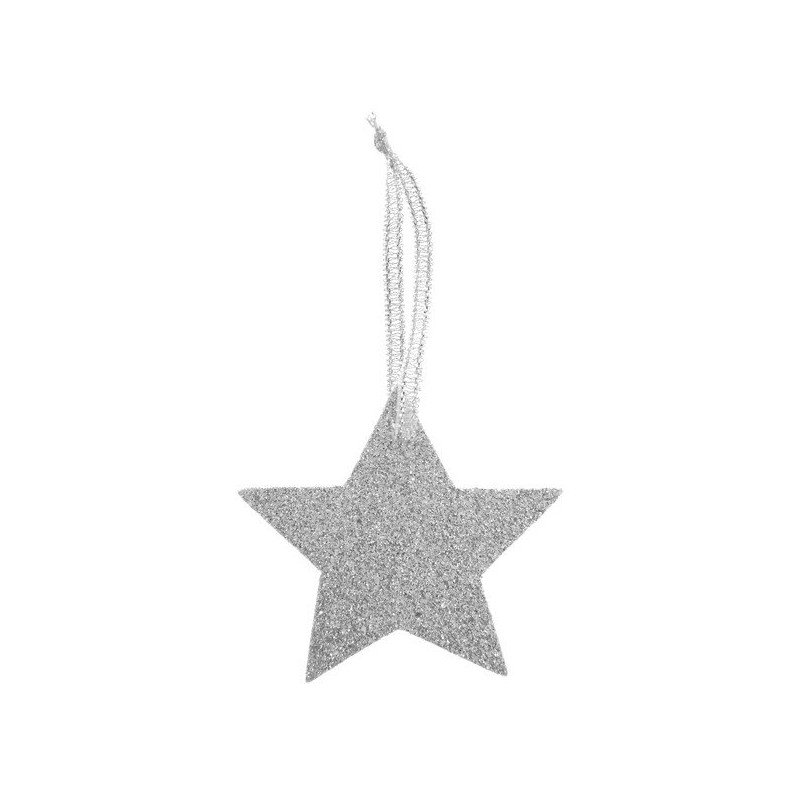 pendentif étoile pailleté or ou argent- 6 pièces pendentif étoile pailleté or ou argent- 6 pièces
