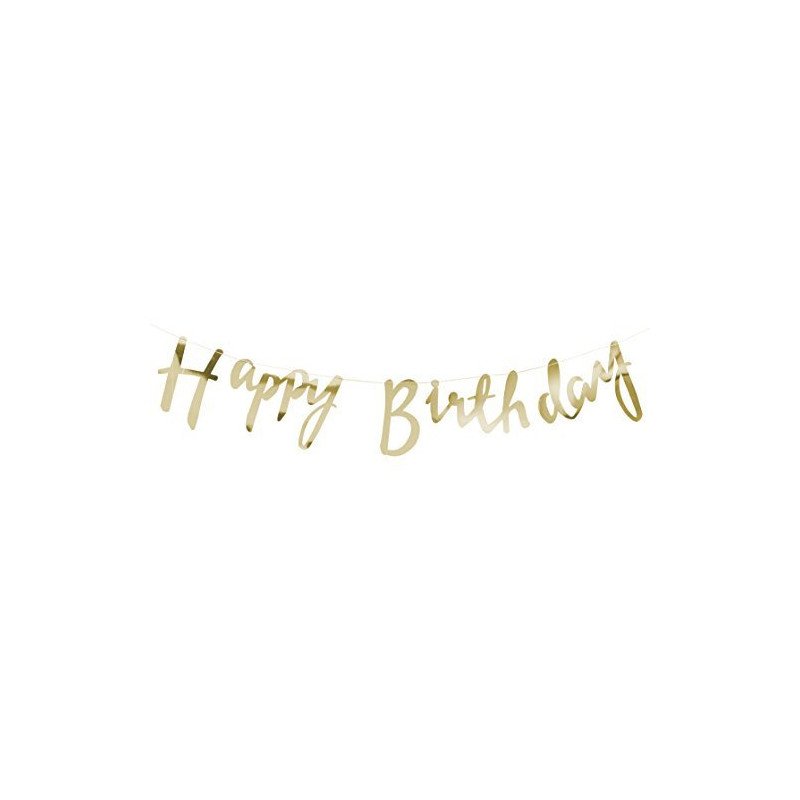 Guirlande "Happy Birthday" dorée