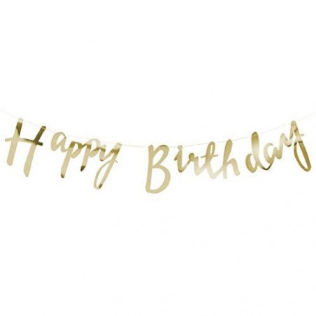 Guirlande "Happy Birthday" dorée