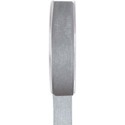 Ruban organdi gris -  20 mètres