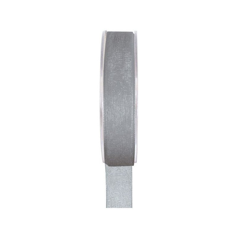 Ruban organdi gris -  20 mètres