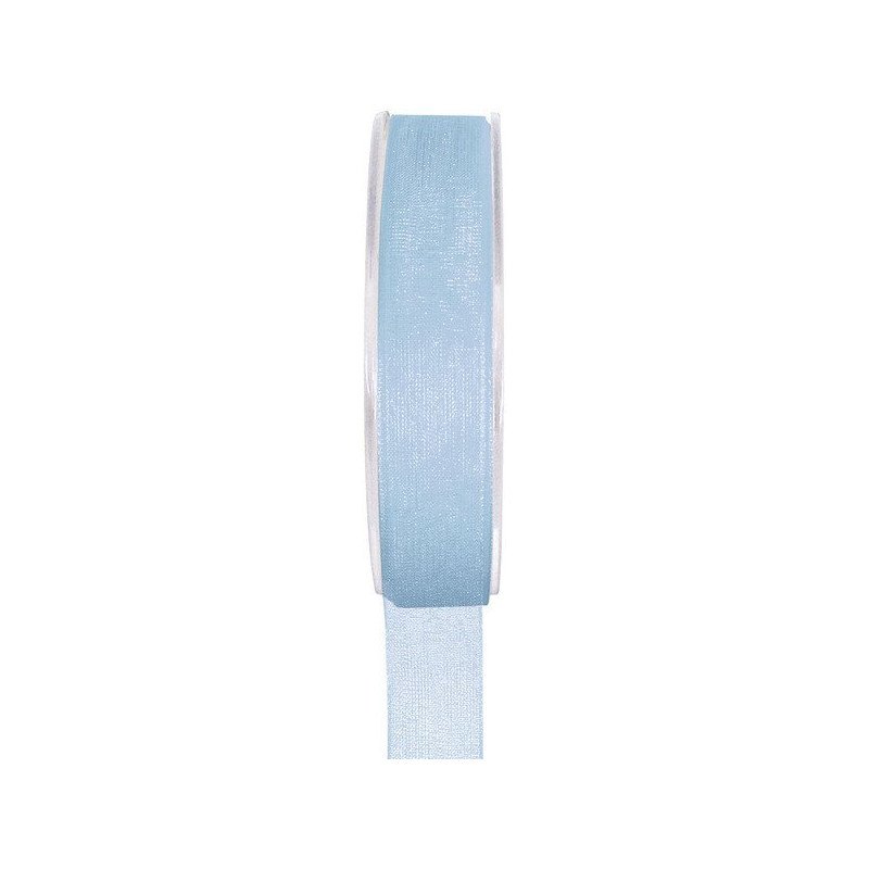 Ruban organdi bleu ciel -  20 mètres