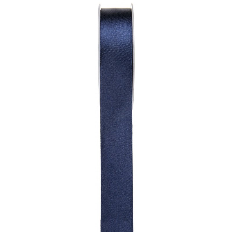 Ruban satin double face noir de 25 mètres