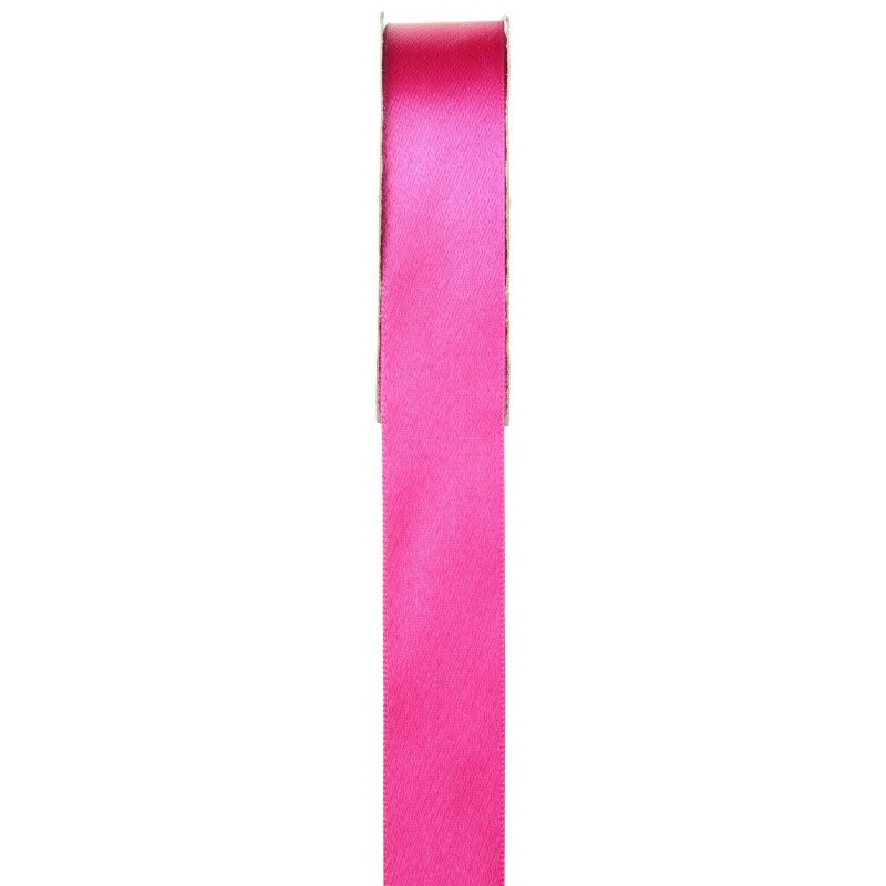 Ruban satin double face fuchsia de 25 mètres Ruban satin double face fuchsia de 25 mètres