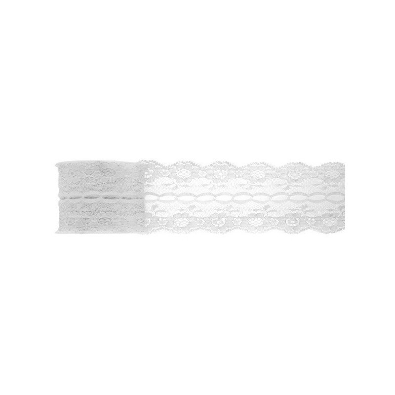 Ruban dentelle blanc de 3 mètres