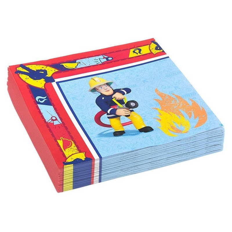 Serviettes Sam le Pompier Serviettes Sam le Pompier