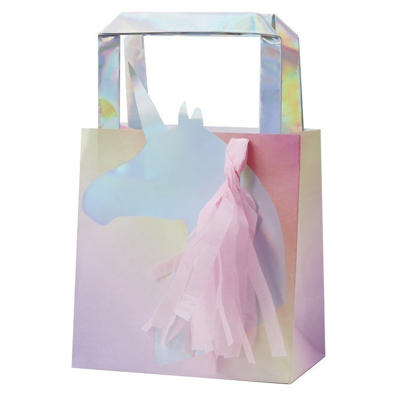 Sac cadeaux licorne mutlicolore Sac cadeaux licorne mutlicolore