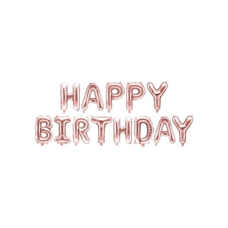 Ballons "Happy Birthday" Rose Gold Ballons "Happy Birthday" Rose Gold