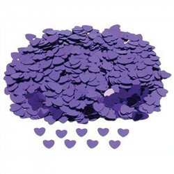 Confettis Petits coeurs violet