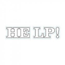 Autocollant "Help !" 