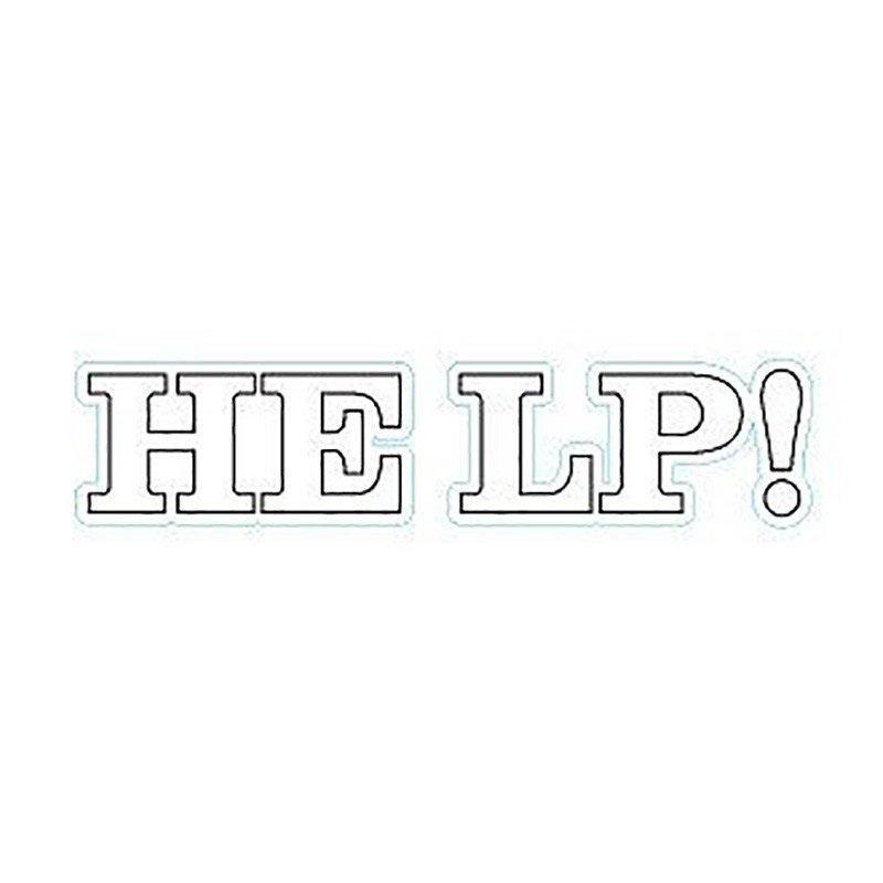 Autocollant "Help !" 