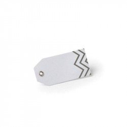 Étiquettes à chevrons gris (x12)