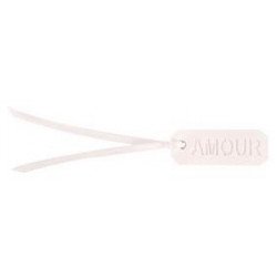 Etiquette "amour" blanc (x10)