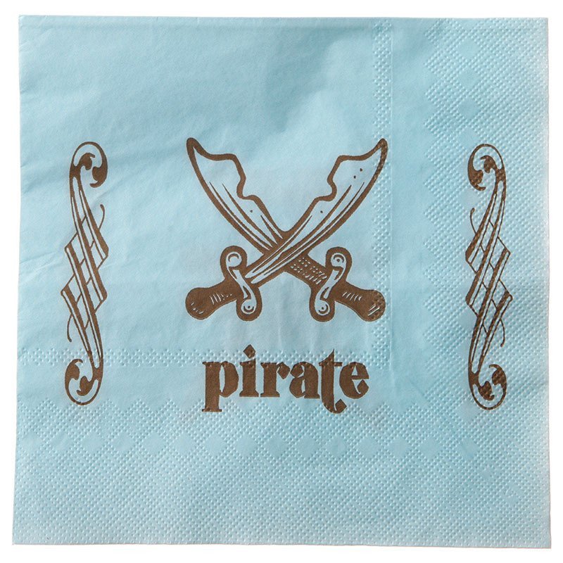 Serviette Pirate Bleu (x20) Serviette Pirate Bleu (x20)