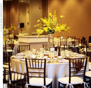 centre de table jaune