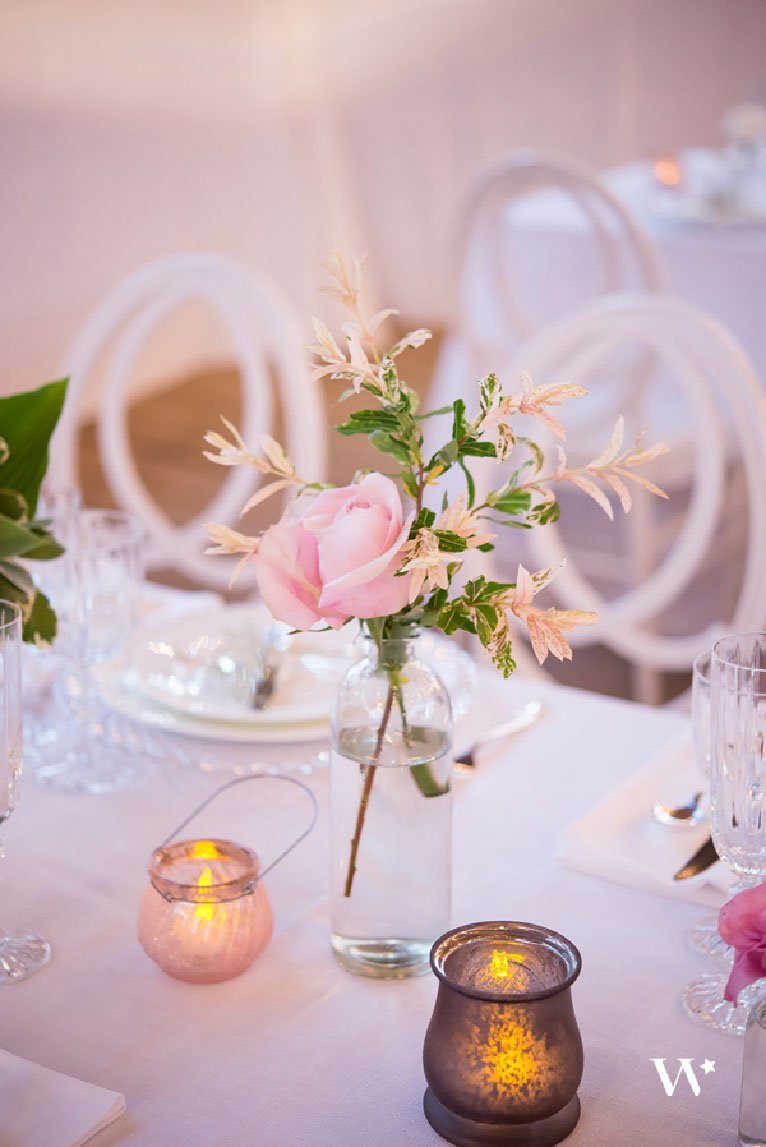 decoration table bougeoir romantique