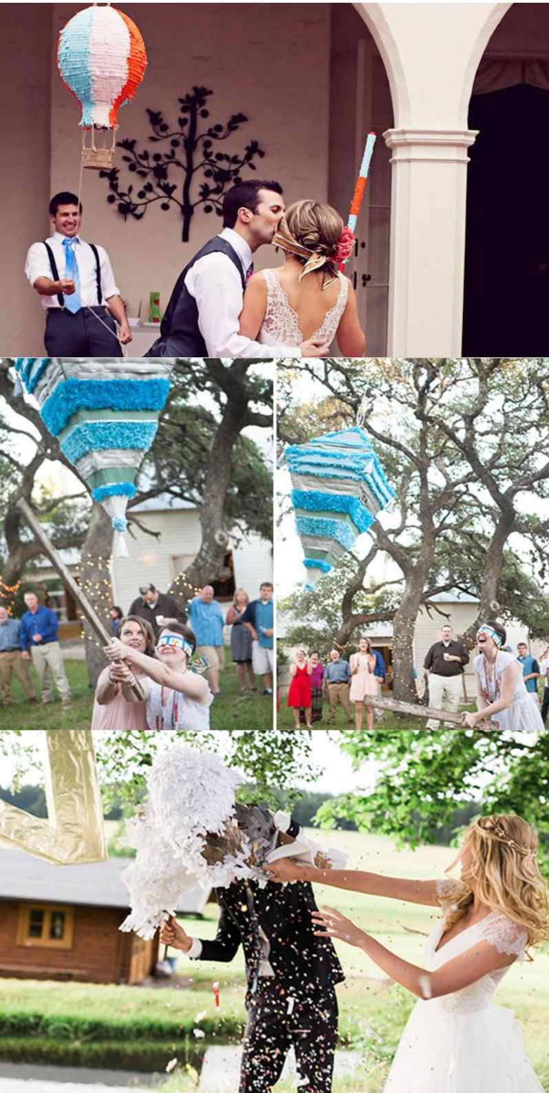 pinata jeux de mariage, pinatas originales, pinatas decoratives originales en papier