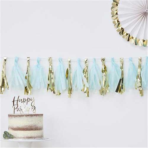 04 gender reveal ou bapteme bleu et dorée