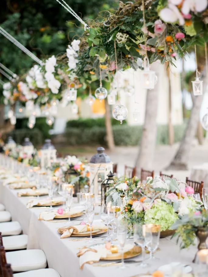 Décor en extérieur romantique et original