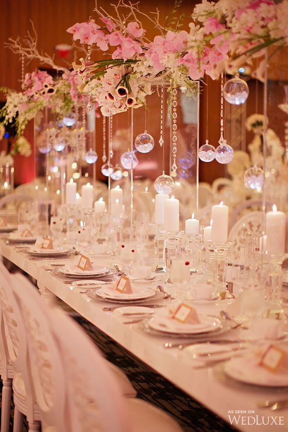 Déco de mariage bling-bling
