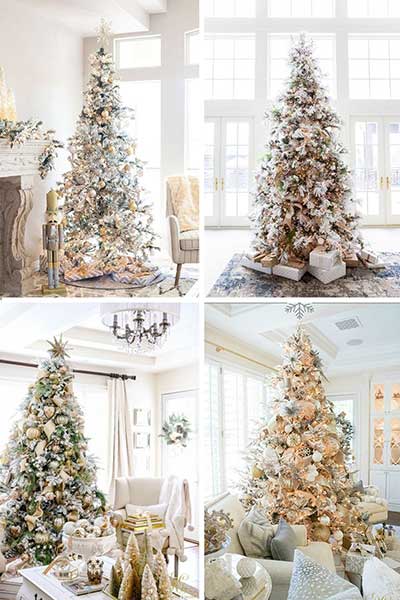 Sapin de Noël champagne