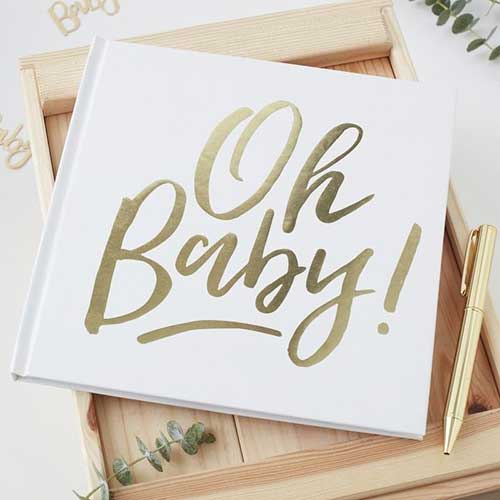 16 gender reveal ou bapteme bleu et dorée