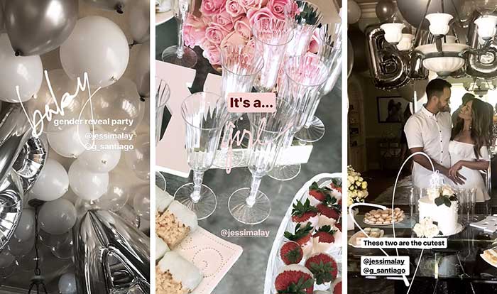 17 468 Gender reveal blanche et argent