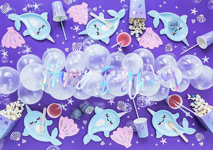18 decoration anniversaire narval licorne des mers