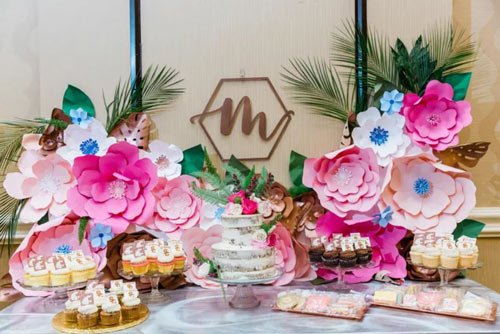 19-Paper-Flower-Dessert-Display