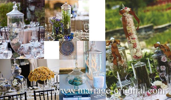 bocal terrarium, centre de table original