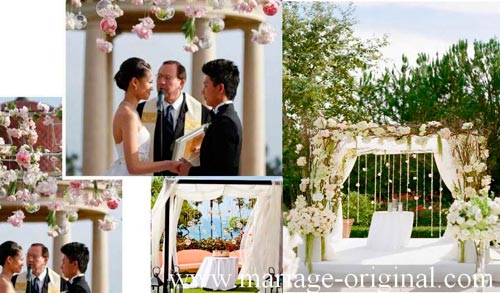 Quelques arches pour une décoration de mariage en exterieur