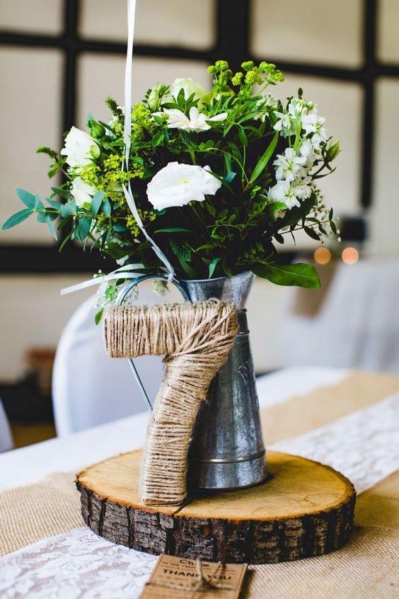 centre de table rustique 