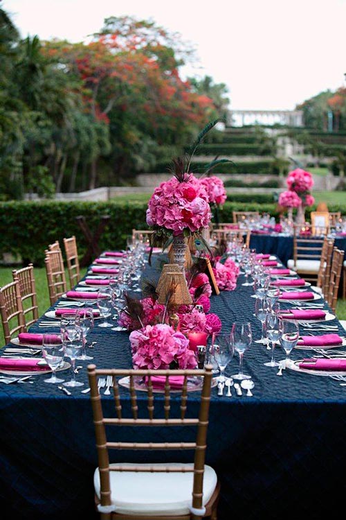 Decoration de Mariage Bleu Marine