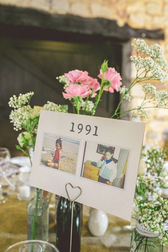 deco table photo enfance