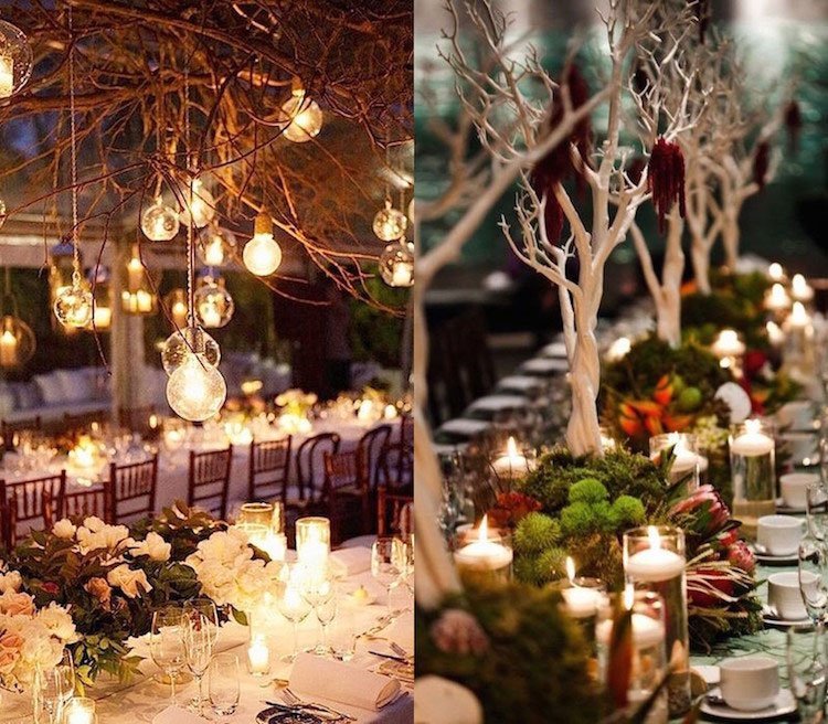 decor de table original avec arbre automne