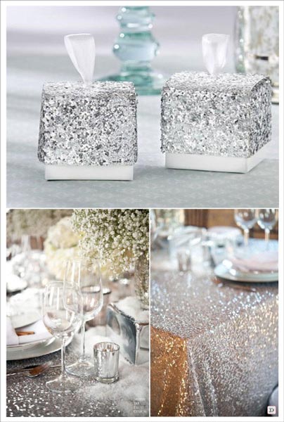 decoration de mariage pailletté