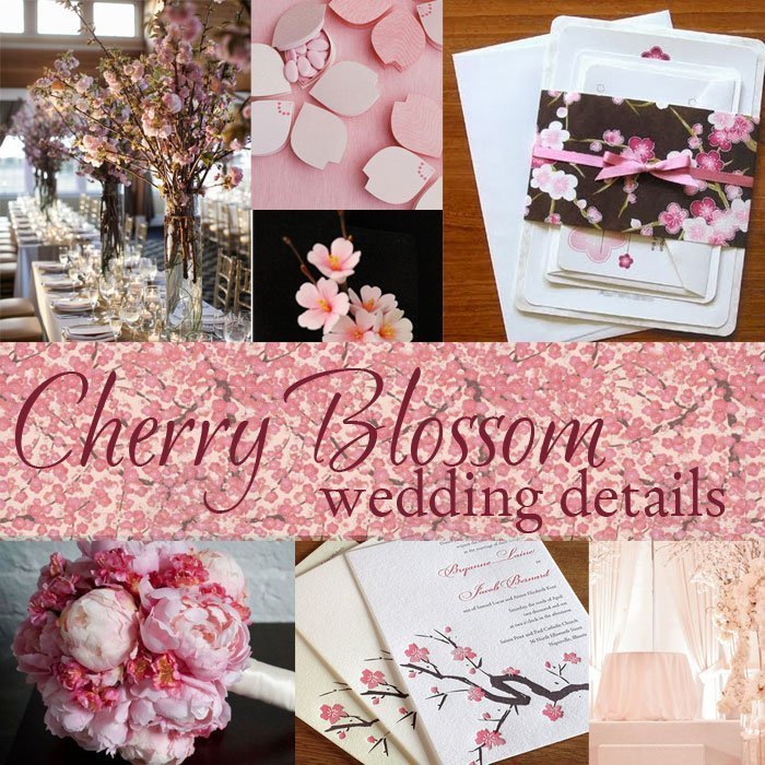 decoration mariage fleurs de cerisier details