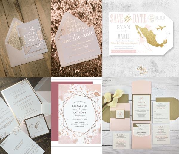 Thème blush and gold pour un mariage