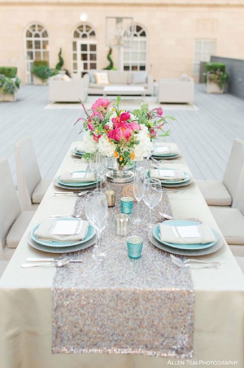 idee-deco-table-argent-paillete