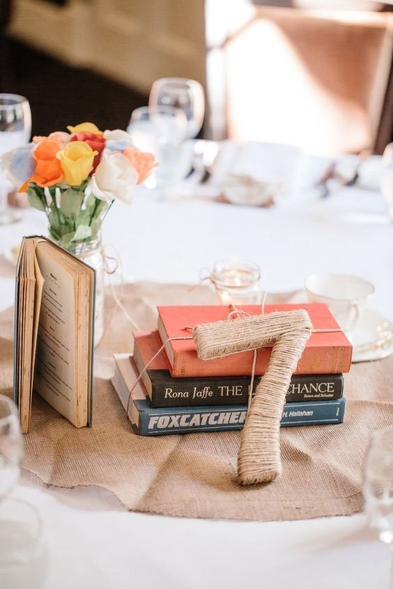 idees numeros de table a faire sois meme avec de la corde de jute