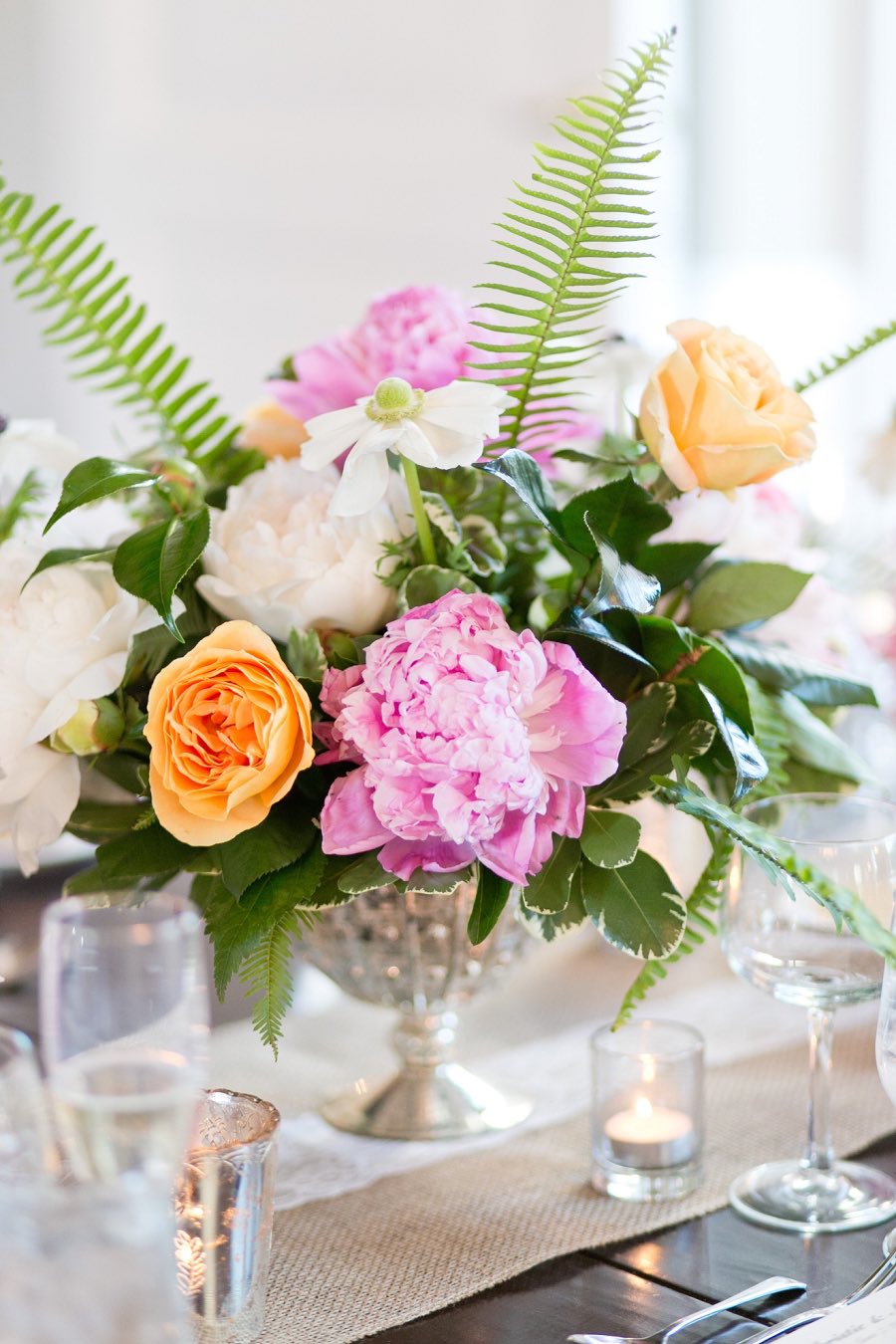 mariage-champêtre-centre-de-table-fleurs