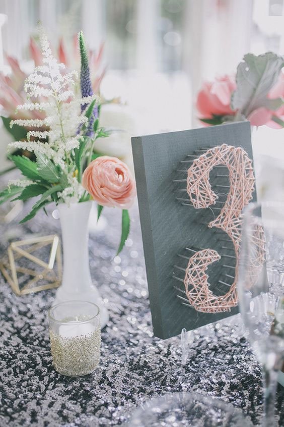 idees numeros de table a faire sois meme orginal