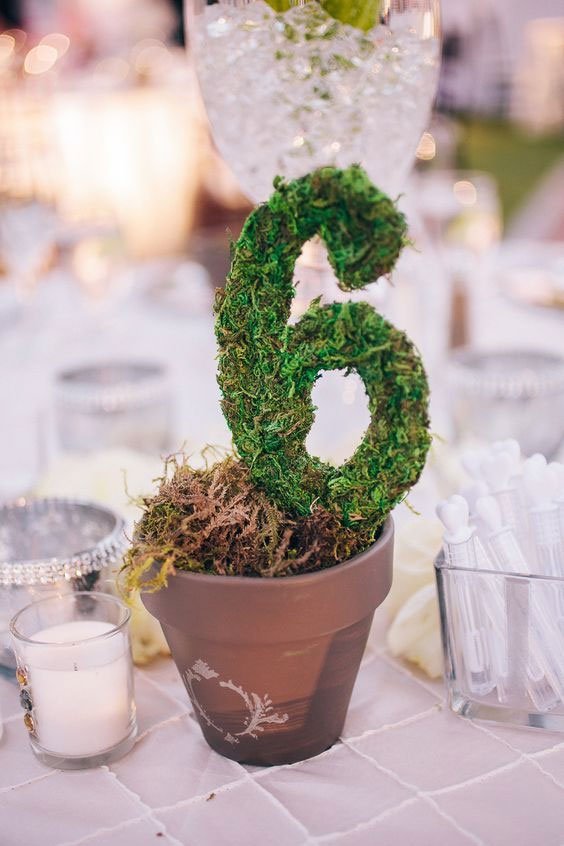 idées numéros table pour mariage theme champetre theme nature