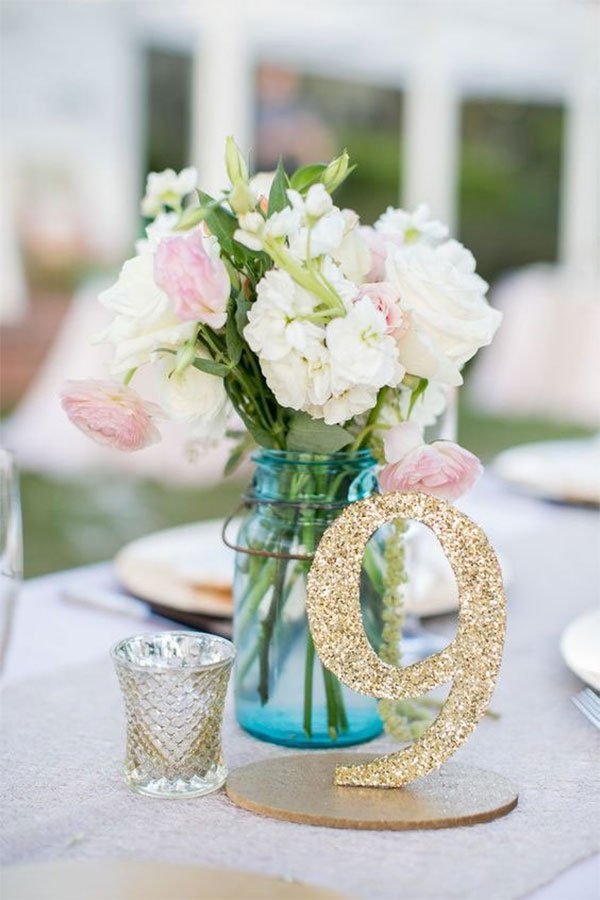 numero de table de mariage avec strass