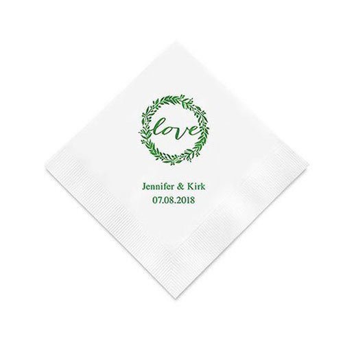 serviettes-personnalisees-courronne-de-fleurs