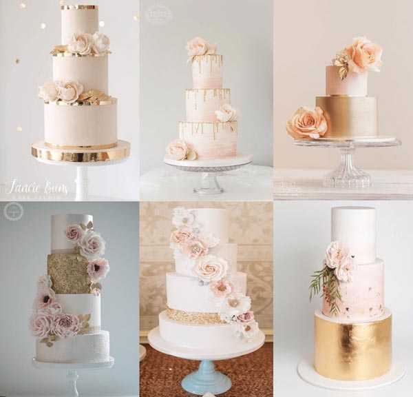 Thème blush and gold pour un mariage